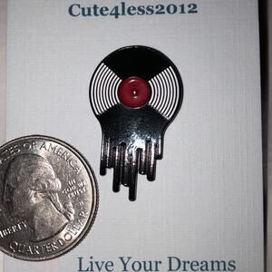 Melting Record Pin Brooch